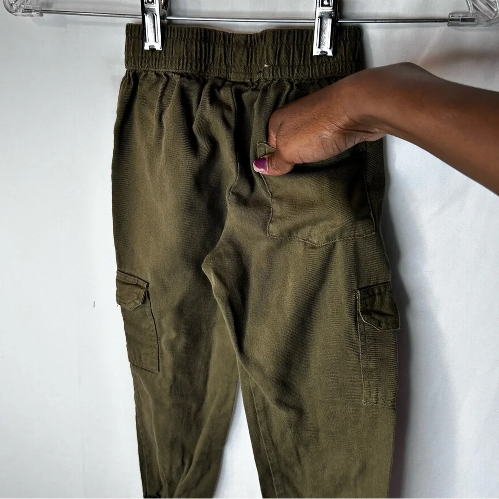 Nomad Olive Green Tan Kids Jogger Pants Little Boy Medium Size 5